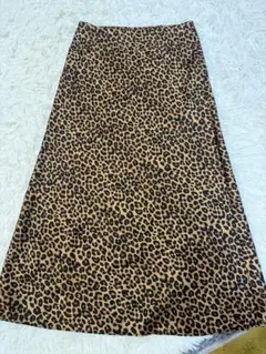 ZARA レオパード柄 ロングスカート XSサイズ