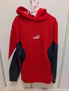 PUMA フード付きパーカー 赤/紺 プーマ 男の子 キッズ 140 新品