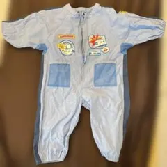 キッズ　遊び着　ツナギ　サンリオ　Shinkansen 青　新幹線