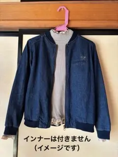 濃紺 Mサイズ ジップアップデニムジャケット