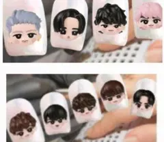 ネイルシール　ソフビ顔