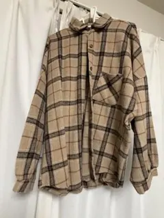 チェック柄フランネルシャツ