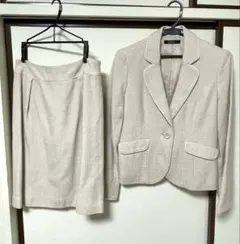 ベルメゾン Style note ベージュ ノーカラージャケットとスカートセット