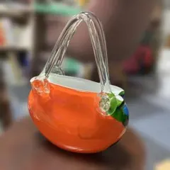 ヴィンテージ アートガラス マーブル ガラス細工 花瓶 花器 花立て 花入れ