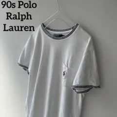 90sPoloRalphLaurenポロラルフローレンリンガーtシャツ半袖メンズのサムネイル