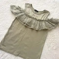 美品♡ジェニィ　ノースリーブ　タンクトップ　カーキ　160のサムネイル