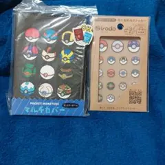 ポケットモンスター マルチカバー &布に貼れるファブリックステッカー2点セット