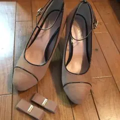 サンダル パンプス 黒 ブラック