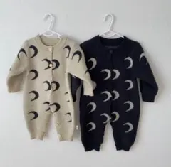 ｟最終値下げ｠韓国子供服 moon柄 カバーオール 兄弟 姉妹 73 90