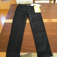 スーパーストレッチ裏起毛黒ボトムス