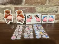 ぷにぷにおしりシール　クレヨンしんちゃん2枚・ドラえもん2枚・柴ちゃん2枚