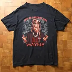 リル ウェイン　ヒップホップ　2024ツアー　ミュージックTシャツ　ブラック