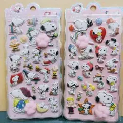 B品 スヌーピー 立体シール 肉球モチモチ2枚セット。