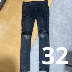 mnml ミニマル ダメージスキニー スリムフィット 32