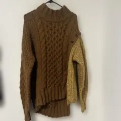 LILY BROWN ケーブルニットタートルネック