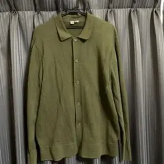 ユニクロU 襟付きシャツカーディガン