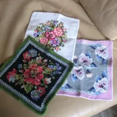 【中古品】FILLER花柄ハンカチセット（3枚）