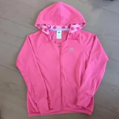 adidas climalite ピンク ジャージジャケット S
