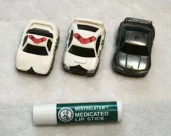 警察系プルバックカー 3台セットプラス白バイ、おまけの隼で計５台