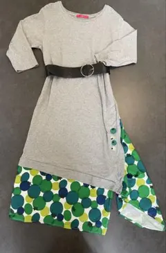 graniph トマトワンピース　グレー　グリーンのサムネイル