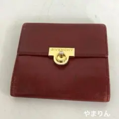 【未使用✨】ジバンシー 二つ折り財布 レッド レザー ゴールド金具 箱カード付 GIVENCHY - GIVENCHY ジバンシー 二つ折り 財布 レッド ゴールド金具