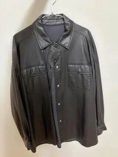 INGNI フェイクレザー ジャケット ブラック