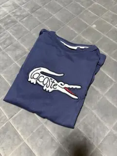 ラコステ　LACOSTE 白いワニ ワニ ホワイト ネイビー ワッペン 半袖のサムネイル