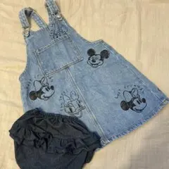 ZARA ミッキー ミニーデザイン ジャンバースカート 100cm 104cm