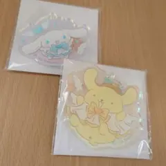サンリオキャラクター ふんわりリボンエンジェルミニアクリルキーホルダー 2点