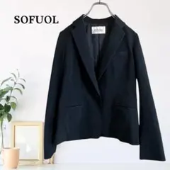 zC1428【S】SOFUOL テーラードジャケット オフィス きれいめ 通勤のサムネイル