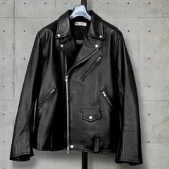 Beauty&Youth ラムレザー ダブルライダース ブラック