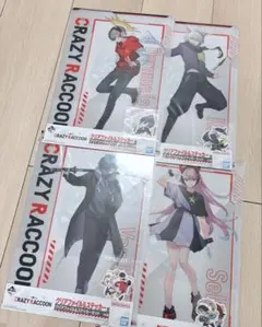 CRAZYRACCOON 一番くじクリアファイル＆ステッカー賞　４枚セット