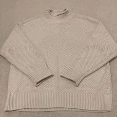 グローバルワーク　タートルネック ニット　 ベージュ　M