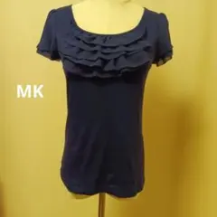 MK　ミッシェルクラン　ネイビー フリル 半袖カットソーのサムネイル