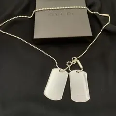 GUCCI ドックタグ　ネックレス　ボールチェーン　正規品　シルバー925 2連