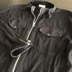 good-i 黒 コーデュロイ ジップアップシャツ sizeL NT0008