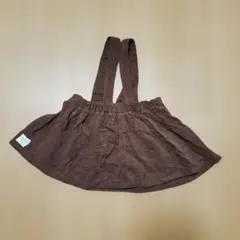 conoco 80cm　ブラウン コーデュロイ ジャンパースカート