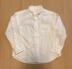 GU ホワイト ボタンダウンシャツ 130cm 蝶ネクタイ付き