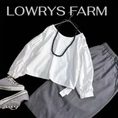 【LOWRYS FARM 】未使用オフショルダーパフスリーブゆったりブラウスM