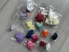 在庫処分 ミニハートチャーム 9色 まとめ売り 54個