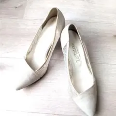 ルタロン　レースパンプス 　22.5cm COLOR　アイボリー/オフホワイト系