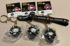 【3個セット】万博限定 サンリオ 黒ミャクミャク キーホルダー