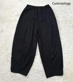 Curensology カレンソロジー　コットンリネンドロストパンツ　黒