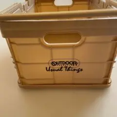 【美品】OUTDOOR UsualThings コラボコンテナボックス　ベージュ