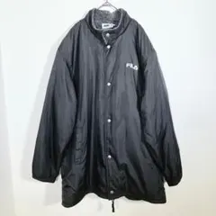 FILA フィラ　ベンチコート　サッカー　スポーツ　裏ボア　ブラック　L