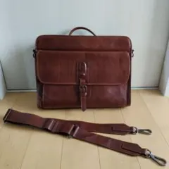 ニールバレットNEIL BARRETTレザー ショルダーバッグ ブラウン2WAY 