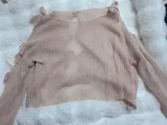 シアーカーディガン ピンク