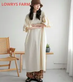 LOWRYS FARM 袖バルーンリボンワンピース　2Way