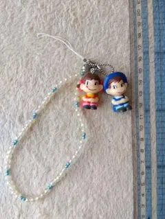 ペコちゃん　ポコちゃん　不二家　キャラクター ストラップ レトロ