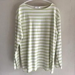 chocol raffine robe ボーダーチュニック/グリーン